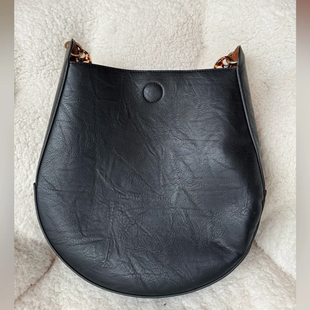 HandBag Black & Brown Faux Leather - Picture 7 of 8